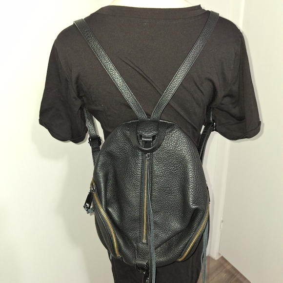 Rebecca Minkoff Black Leather Backpack - Picture 1 of 4
